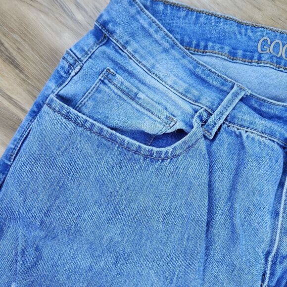 💇♀️Gogo Jeans Light Blue High Rise Destroyed Ankle Jeans Size 18 - Picture 7 of 11